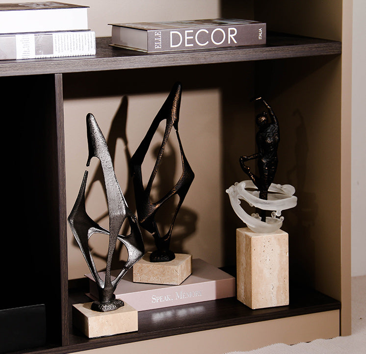 Contemporary Abstract Sculpture - Luxury Alloy & Marble Home Decor & Artistic... - 14