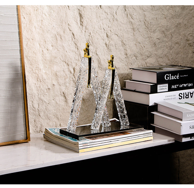 Contemporary Abstract Sculpture - Luxury Premium Alloy Home Decor & Artistic ... - 9