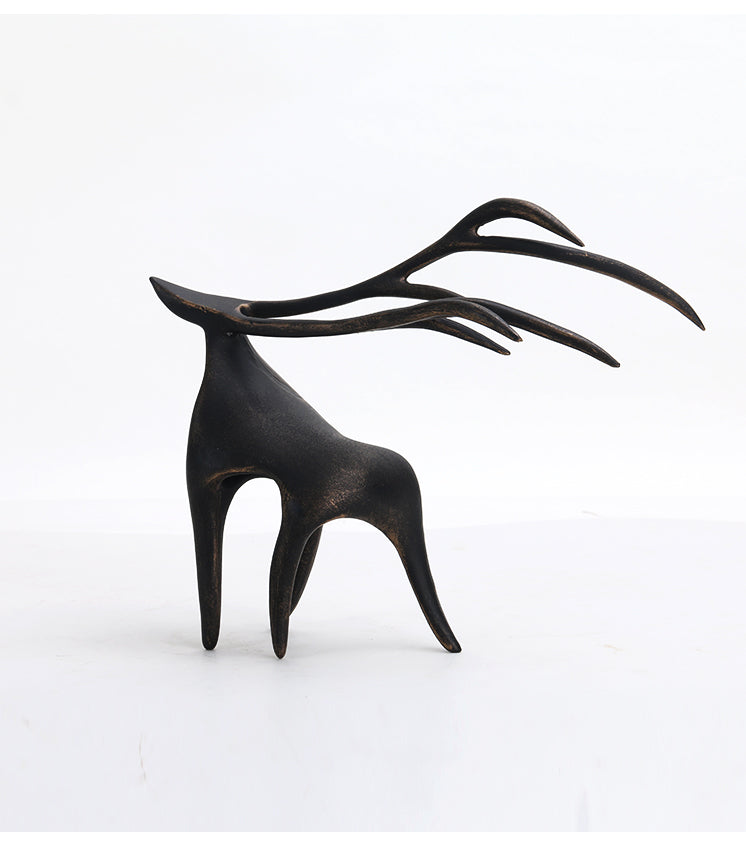 鹿雕像家居装饰雕塑 - Luxury Premium Alloy Home Decor & Artistic Piece - 13