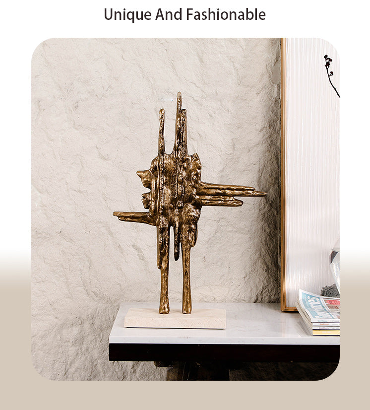 Luxury Alloy & Marble Decorative Sculpture - Designer Artisan Edition - 12