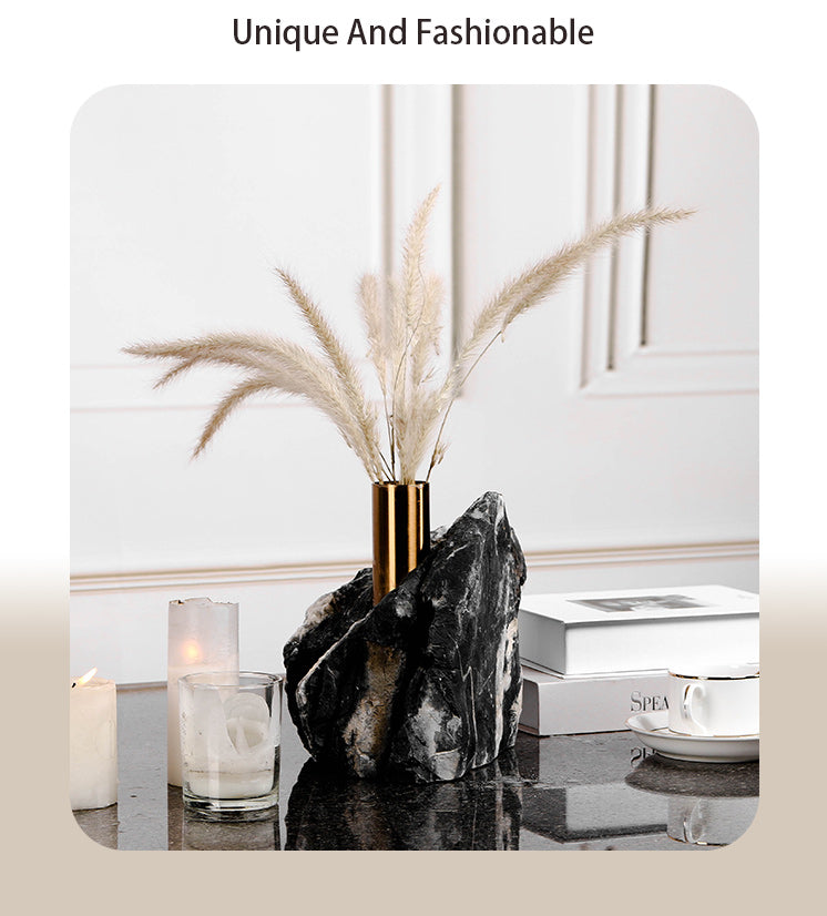 铁石花瓶家居装饰 - Luxury Premium Home Decor & Artistic Piece