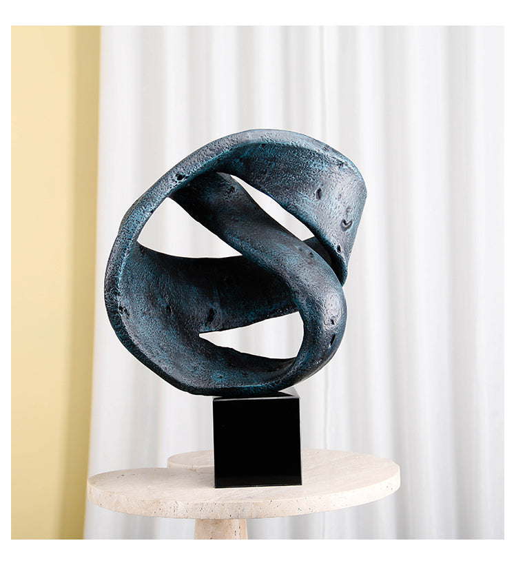 Contemporary Abstract Sculpture - Luxury GlassMarble Home Decor & Artistic Piece - 12