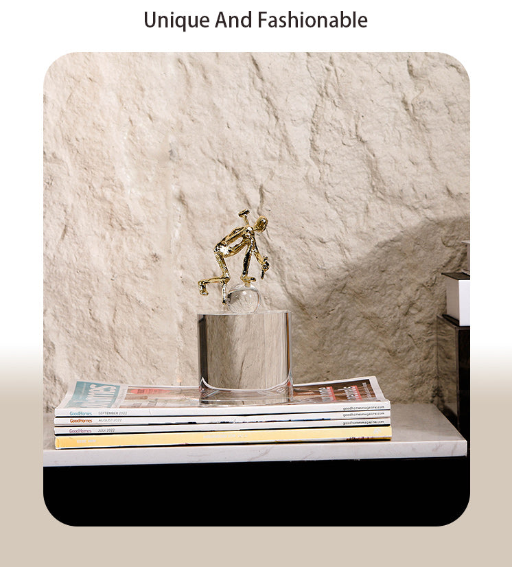 金色杂技演员家居装饰雕塑 - Luxury Premium Alloy & Home Decor & Artistic Piece - 10