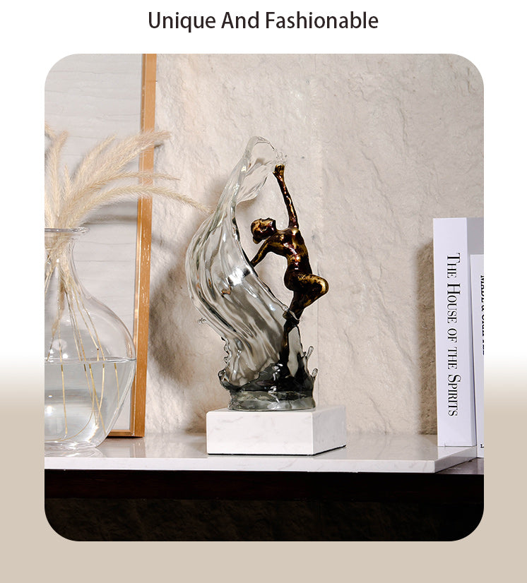 Water Dancer Artistic Sculpture - Luxury Alloy & Resin & Marble Home Decor & ...