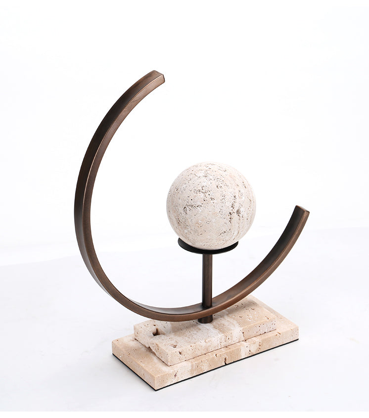 Contemporary Abstract Sculpture - Luxury Alloy & Marble Home Decor & Artistic...