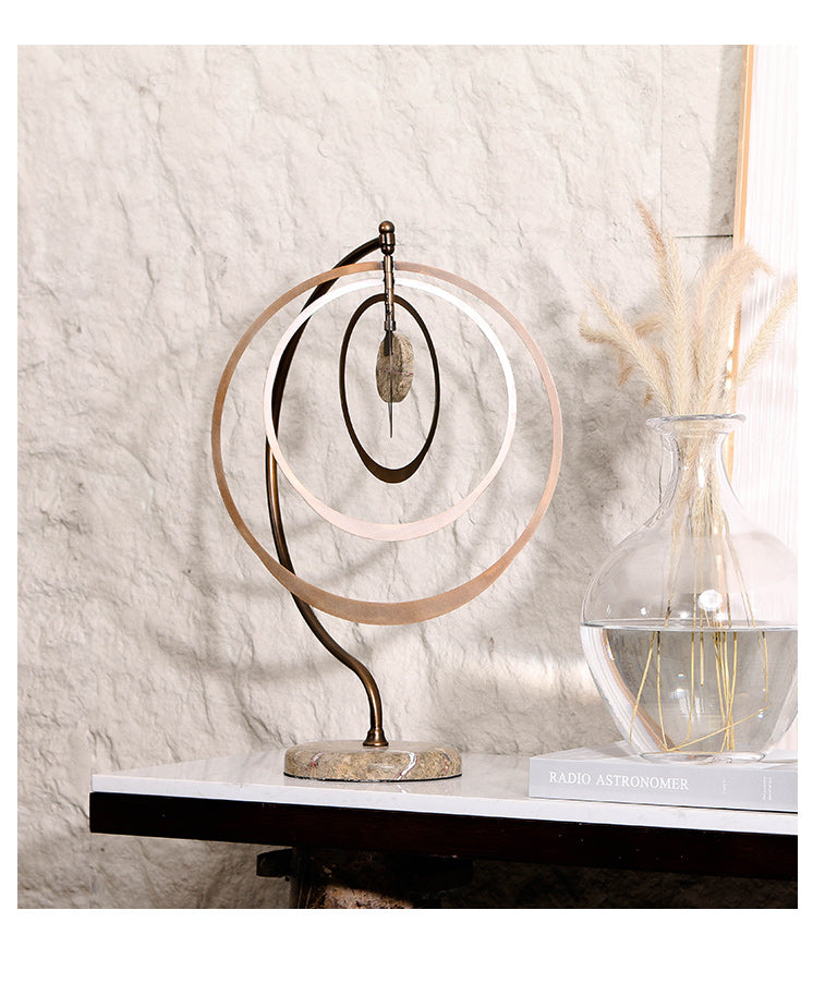 Luxury Iron & Marble Decorative Sculpture - Designer Artisan Edition - 12