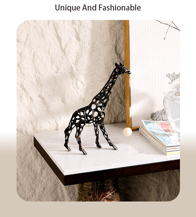 金属长颈鹿雕塑 - Luxury Premium Alloy & Home Decor & Artistic Piece - 11