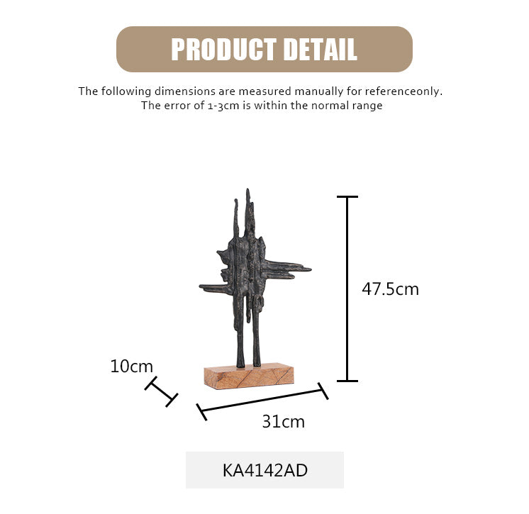 Luxury Alloy & Marble Decorative Sculpture - Designer Artisan Edition - 11