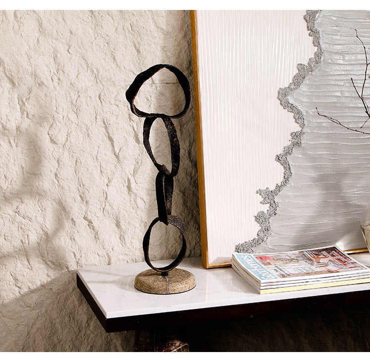 Luxury Alloy & Marble Decorative Sculpture - Designer Artisan Edition - 12