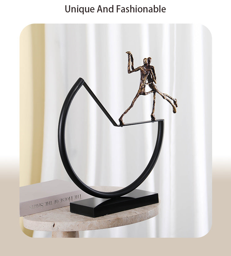 Graceful Dancing Girl - Luxury Alloy & Marble Home Decor & Artistic Piece - 12