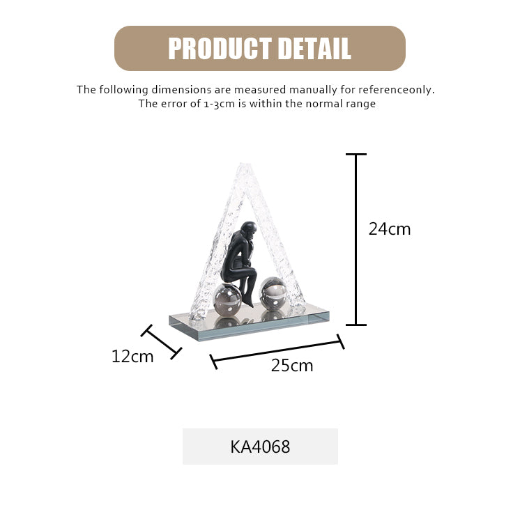 Luxury Crystal & Resin Decorative Sculpture - Designer Artisan Edition - 11