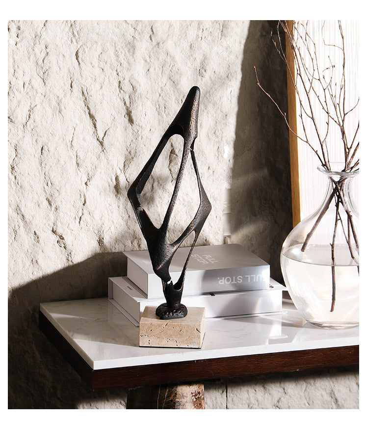 Contemporary Abstract Sculpture - Luxury Alloy & Marble Home Decor & Artistic... - 16