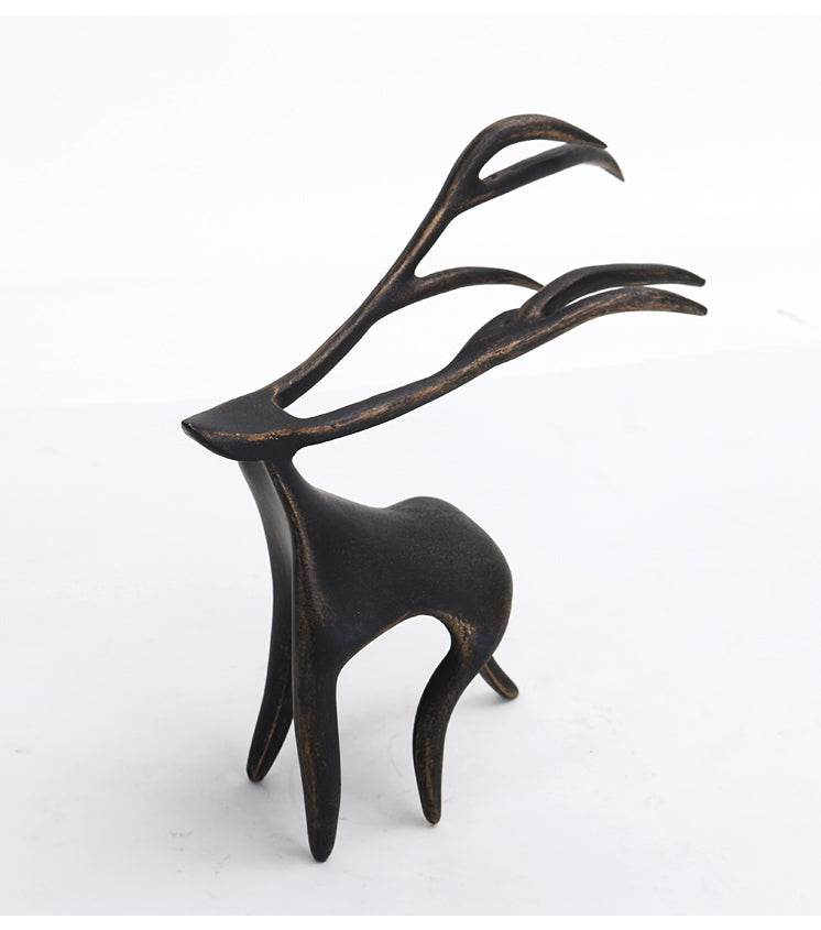 鹿雕像家居装饰雕塑 - Luxury Premium Alloy Home Decor & Artistic Piece - 14