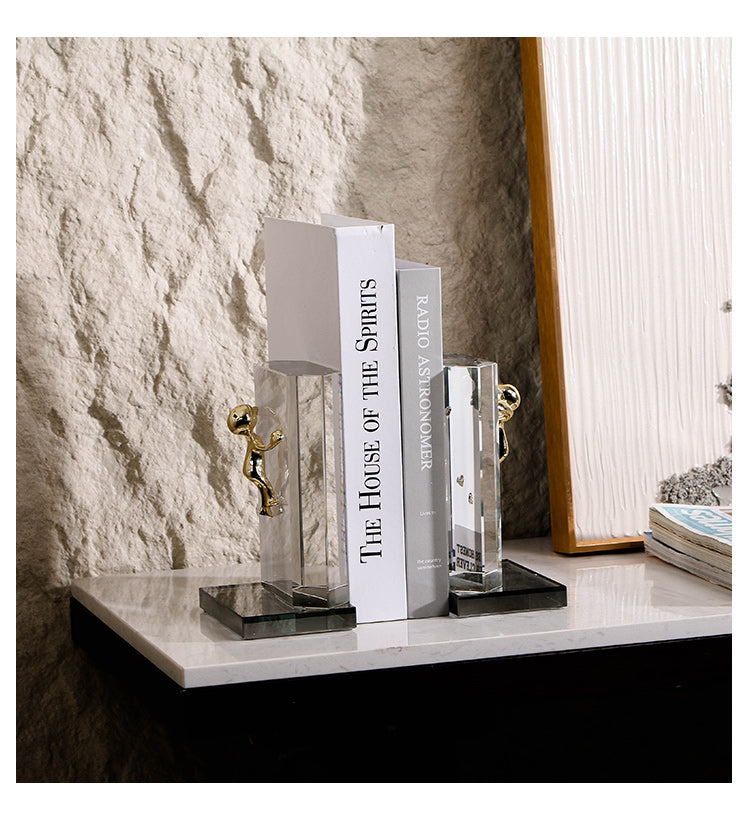 水晶书挡 - Luxury Premium Alloy Home Decor & Artistic Piece