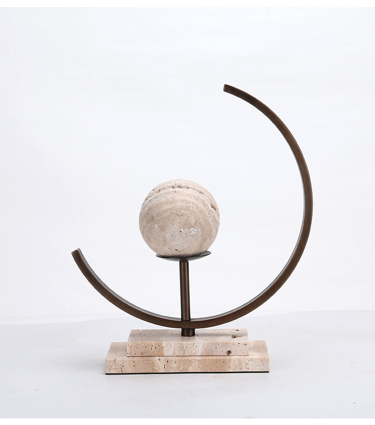 Contemporary Abstract Sculpture - Luxury Alloy & Marble Home Decor & Artistic...