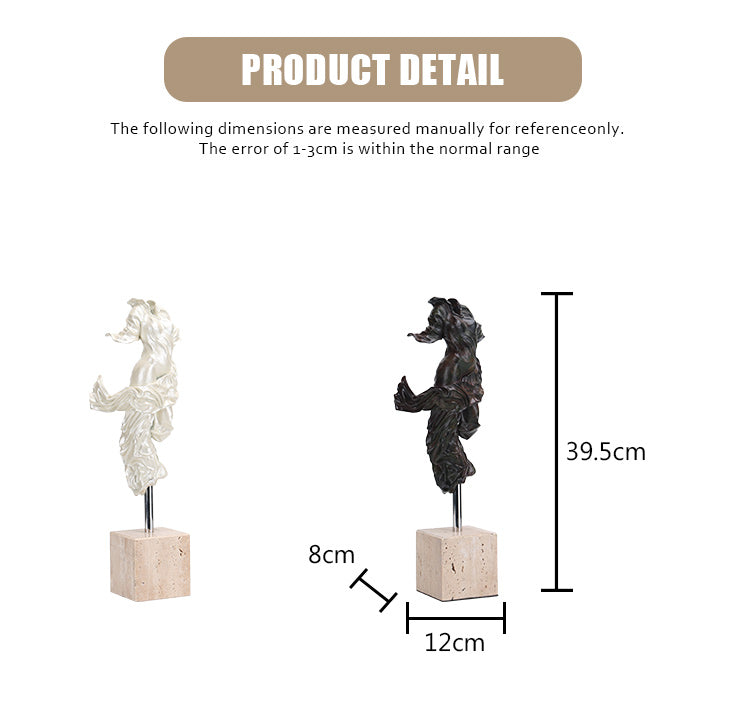 Elegant Dancing Figure - Luxury Alloy & Marble & S/s Home Decor & Artistic Piece - 16