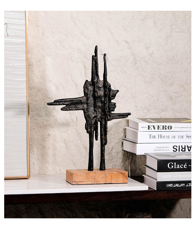 Luxury Alloy & Marble Decorative Sculpture - Designer Artisan Edition - 12