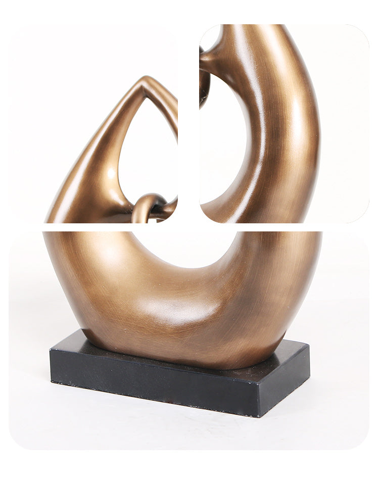 Luxury Resin & Marble Decorative Sculpture - Designer Artisan Edition - 12