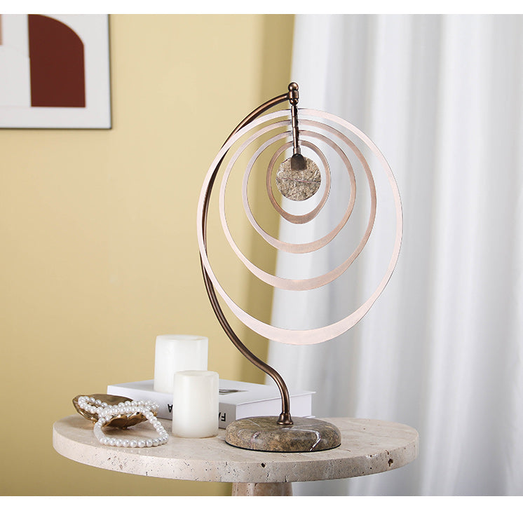 Luxury Iron & Marble Decorative Sculpture - Designer Artisan Edition - 14