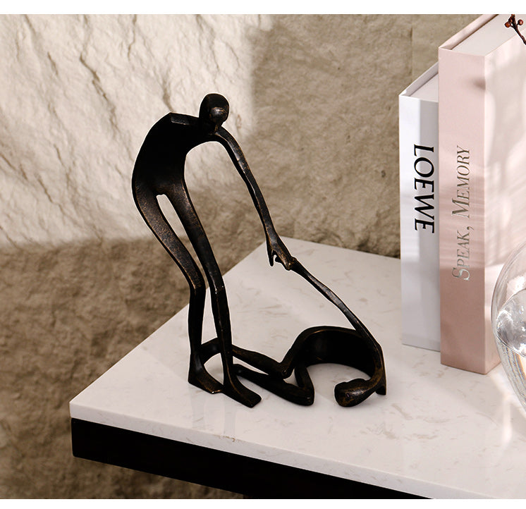 抽象金属雕塑 - Luxury Premium Alloy Home Decor & Artistic Piece
