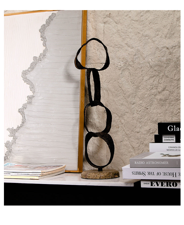 Luxury Alloy & Marble Decorative Sculpture - Designer Artisan Edition - 13