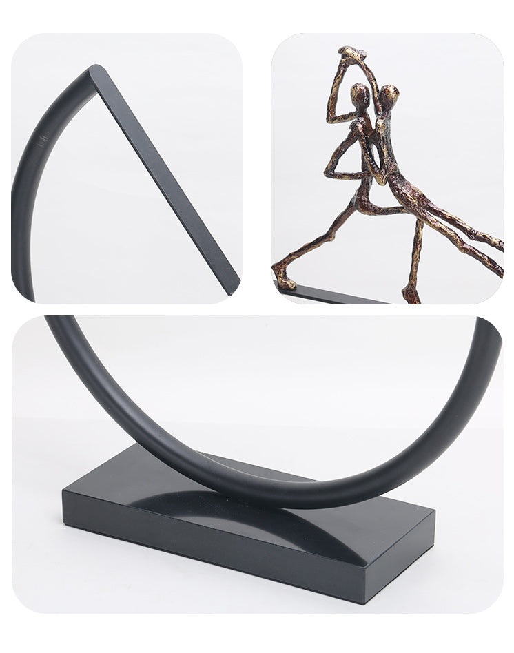 Graceful Dancing Girl - Luxury Alloy & Marble Home Decor & Artistic Piece
