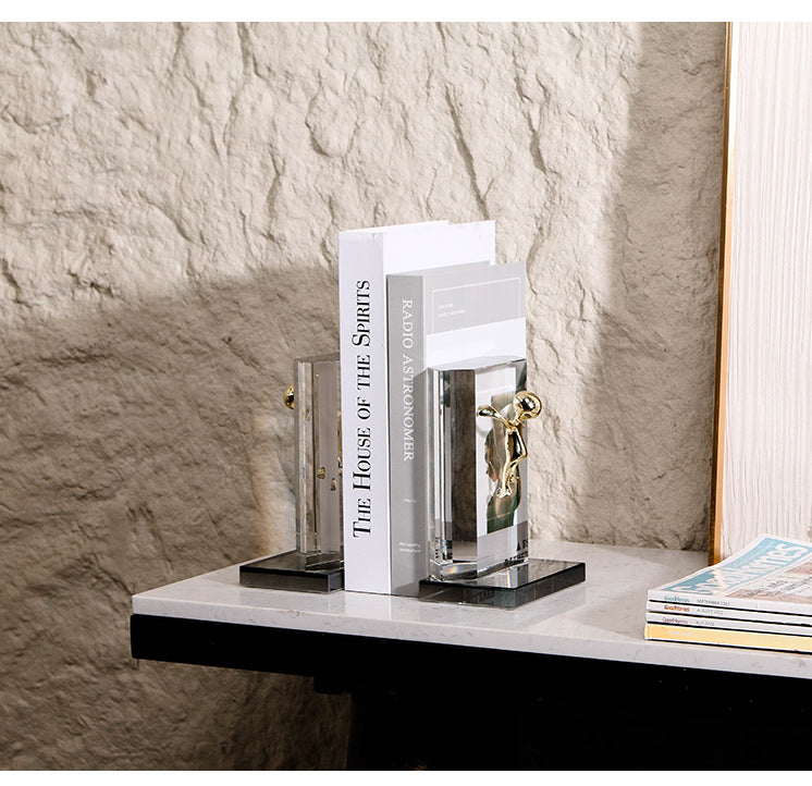 水晶书挡 - Luxury Premium Alloy Home Decor & Artistic Piece