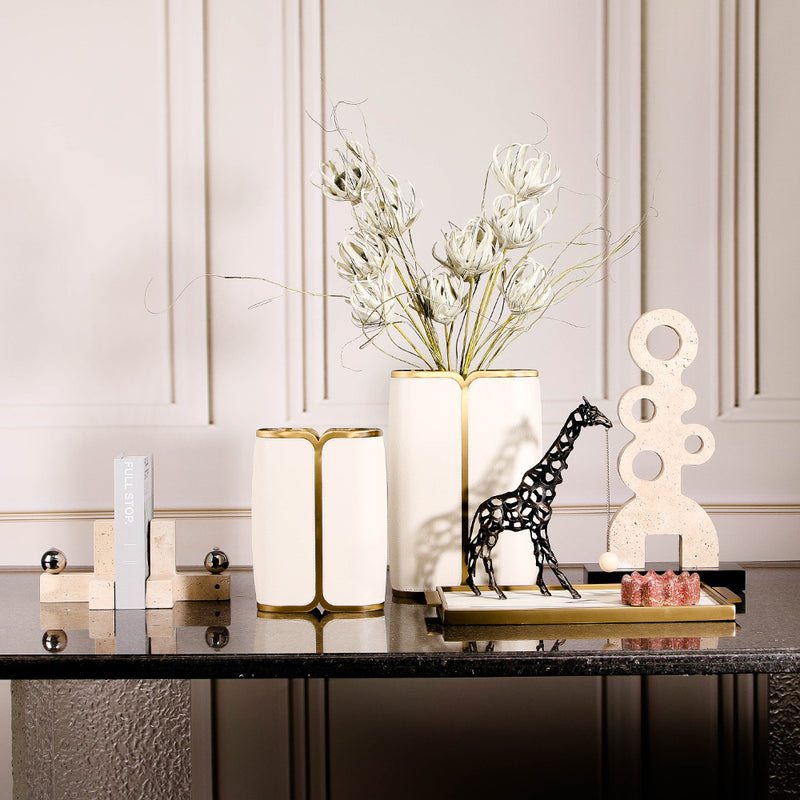 金属长颈鹿雕塑 - Luxury Premium Alloy & Home Decor & Artistic Piece - 1