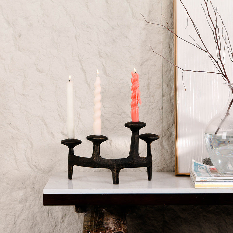 钢烛台 - Luxury Premium Alloy Home Decor & Artistic Piece - 1
