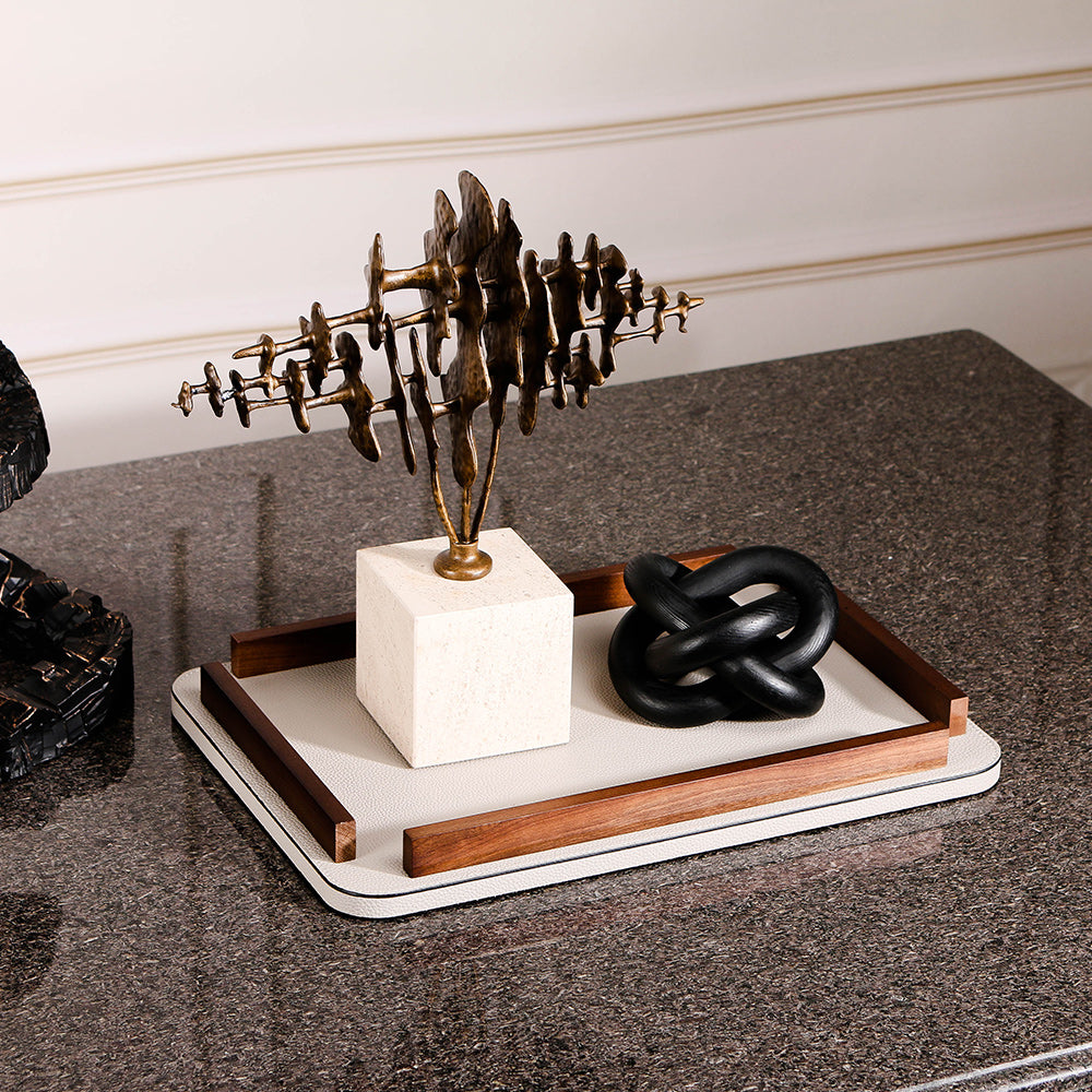 Modern Abstract Fine Art Piece - Luxury Alloy & Marble Home Decor & Artistic ...