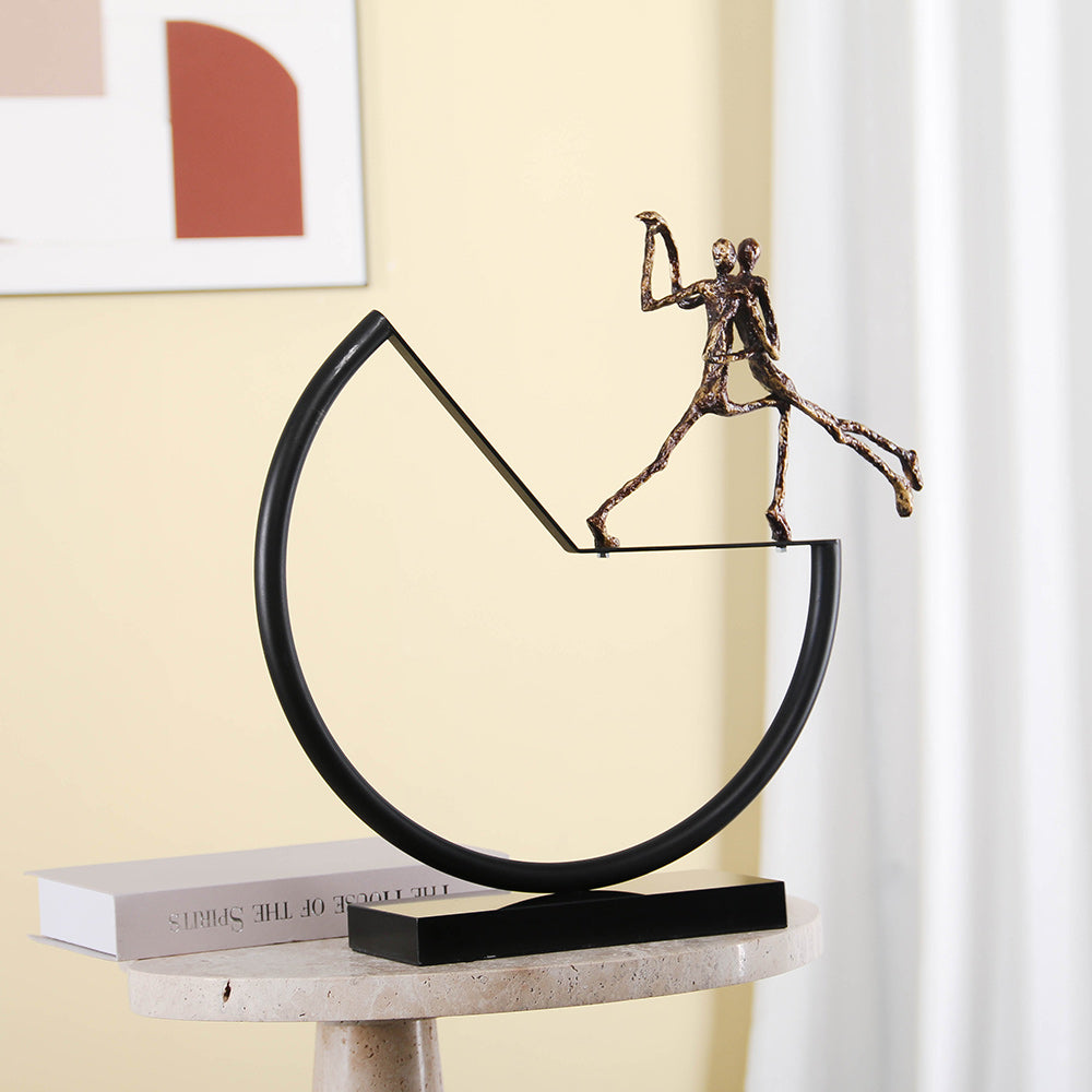 Graceful Dancing Girl - Luxury Alloy & Marble Home Decor & Artistic Piece