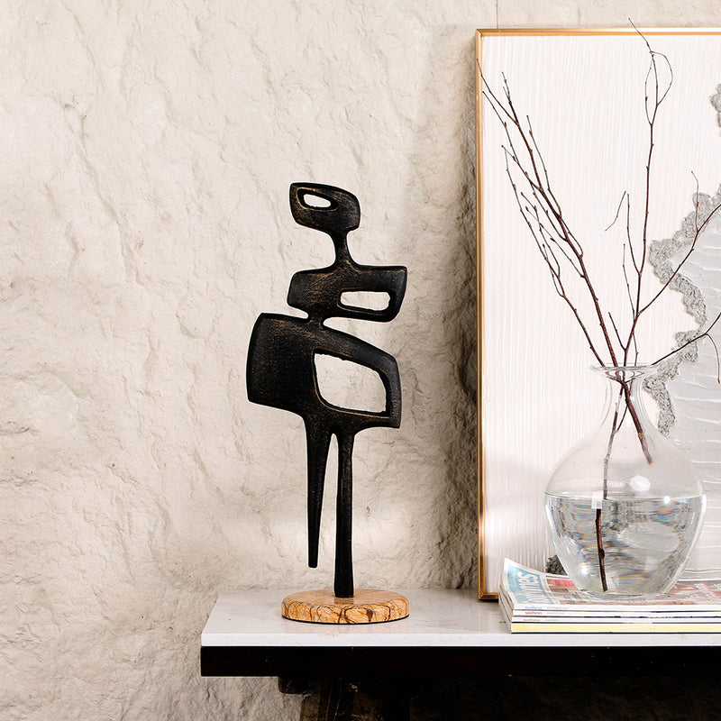 Contemporary Abstract Sculpture - Luxury Alloy & Marble Home Decor & Artistic... - 1