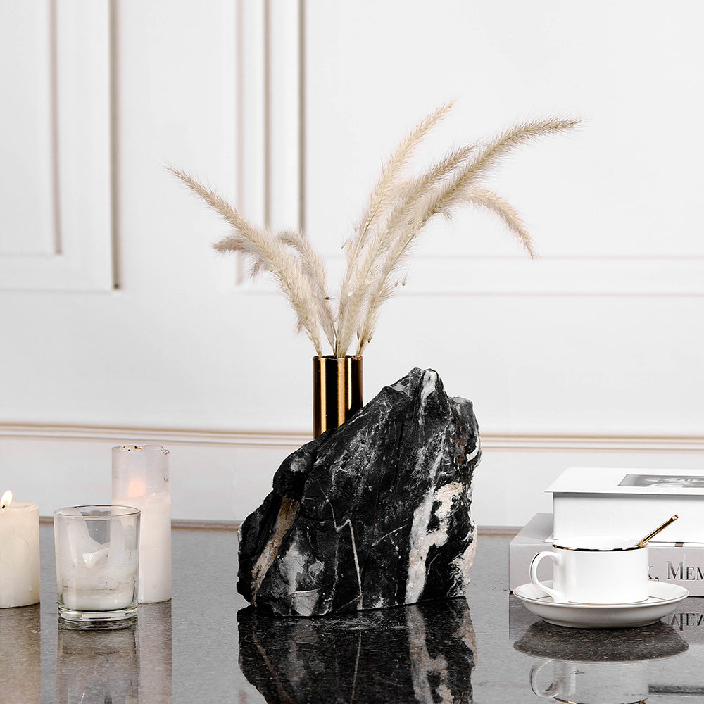 铁石花瓶家居装饰 - Luxury Premium Home Decor & Artistic Piece