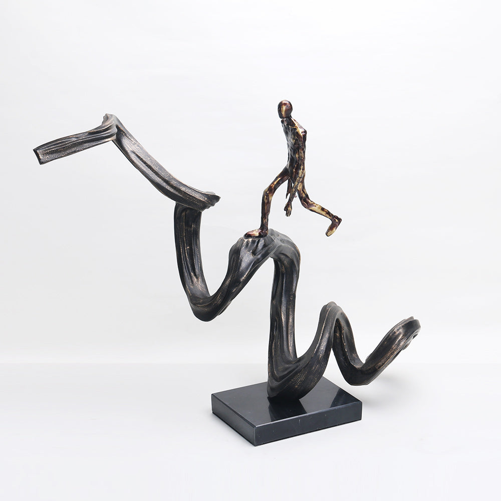 Climbing Human Figure - Luxury Alloy & Marble & Resin Home Decor & Artistic P...