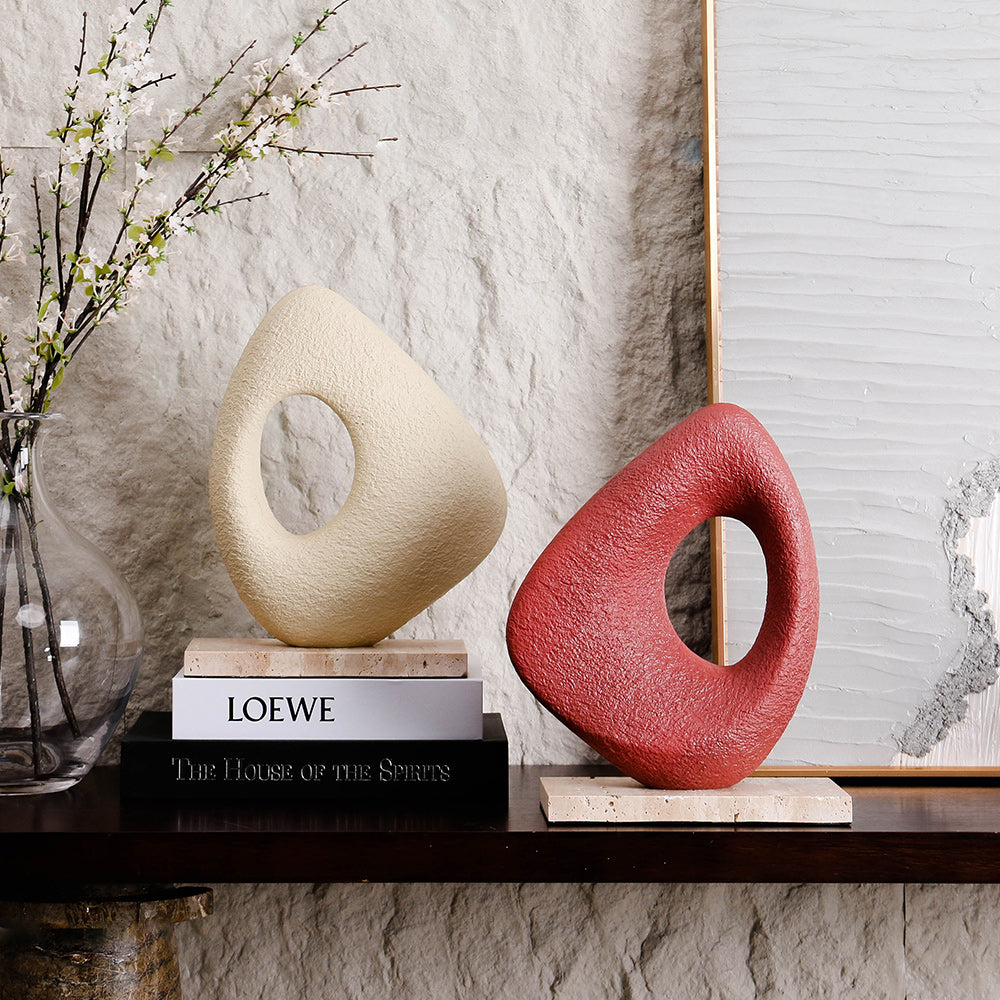 Luxury Resin & Marble Decorative Sculpture - Designer Artisan Edition