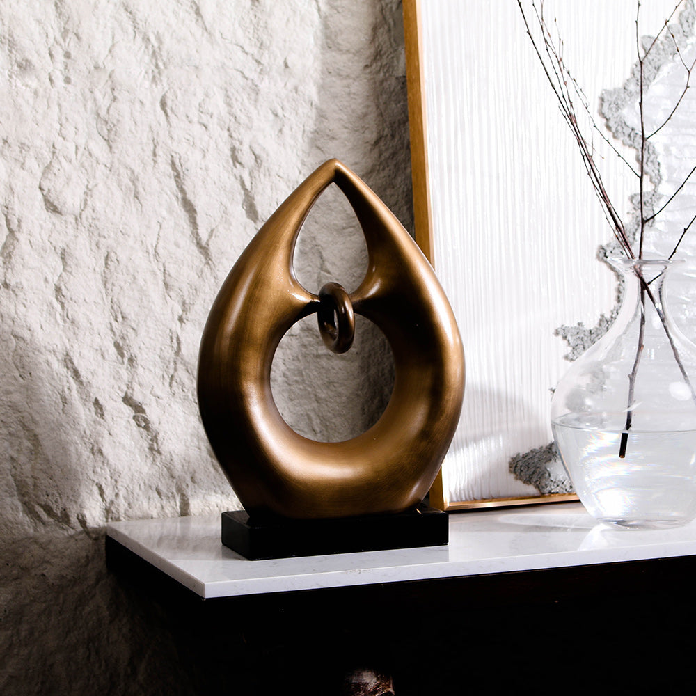 Luxury Resin & Marble Decorative Sculpture - Designer Artisan Edition