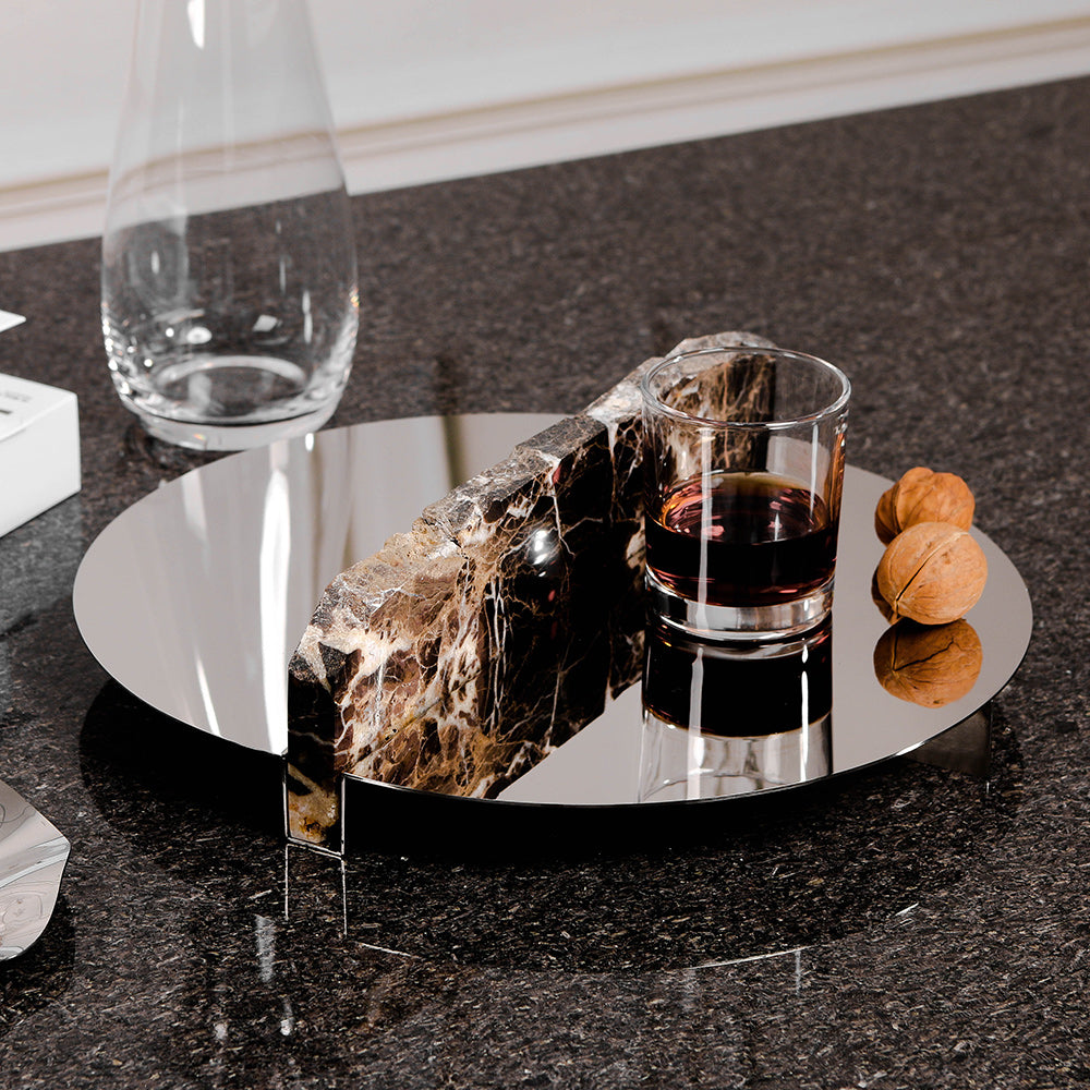 圆形托盘 - Luxury MarbleS/s Home Decor & Artistic Piece