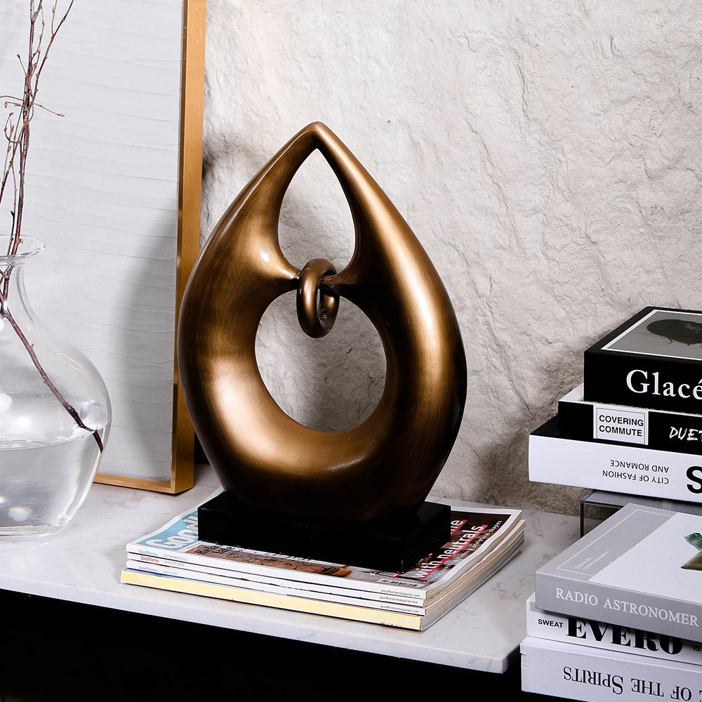 Luxury Resin & Marble Decorative Sculpture - Designer Artisan Edition