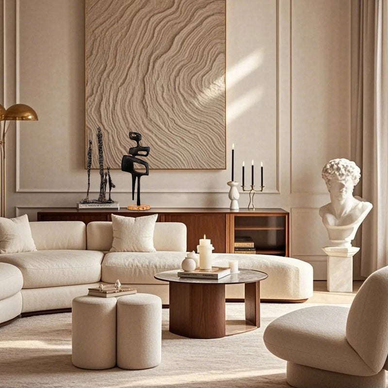 Contemporary Abstract Sculpture - Luxury Alloy & Marble Home Decor & Artistic... - 2