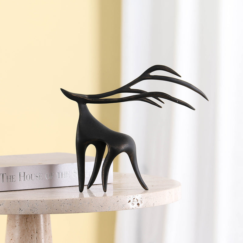 鹿雕像家居装饰雕塑 - Luxury Premium Alloy Home Decor & Artistic Piece - 2