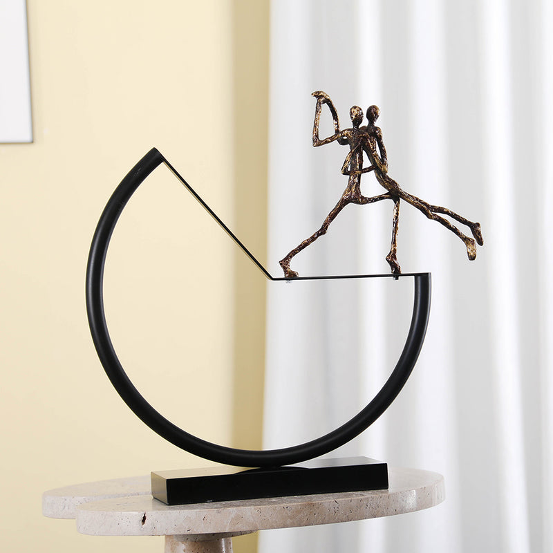 Graceful Dancing Girl - Luxury Alloy & Marble Home Decor & Artistic Piece - 2