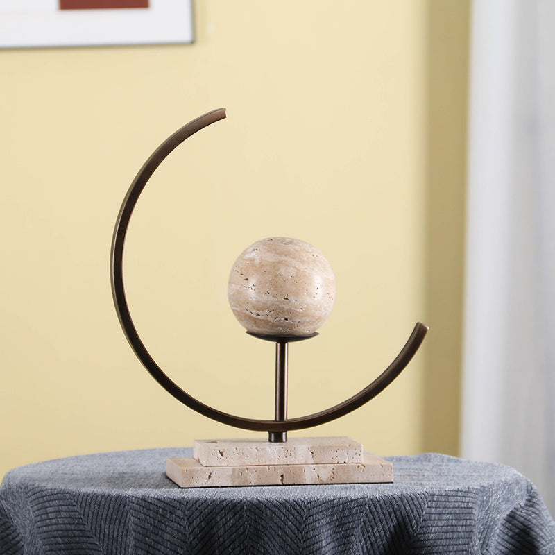 Contemporary Abstract Sculpture - Luxury Alloy & Marble Home Decor & Artistic... - 2