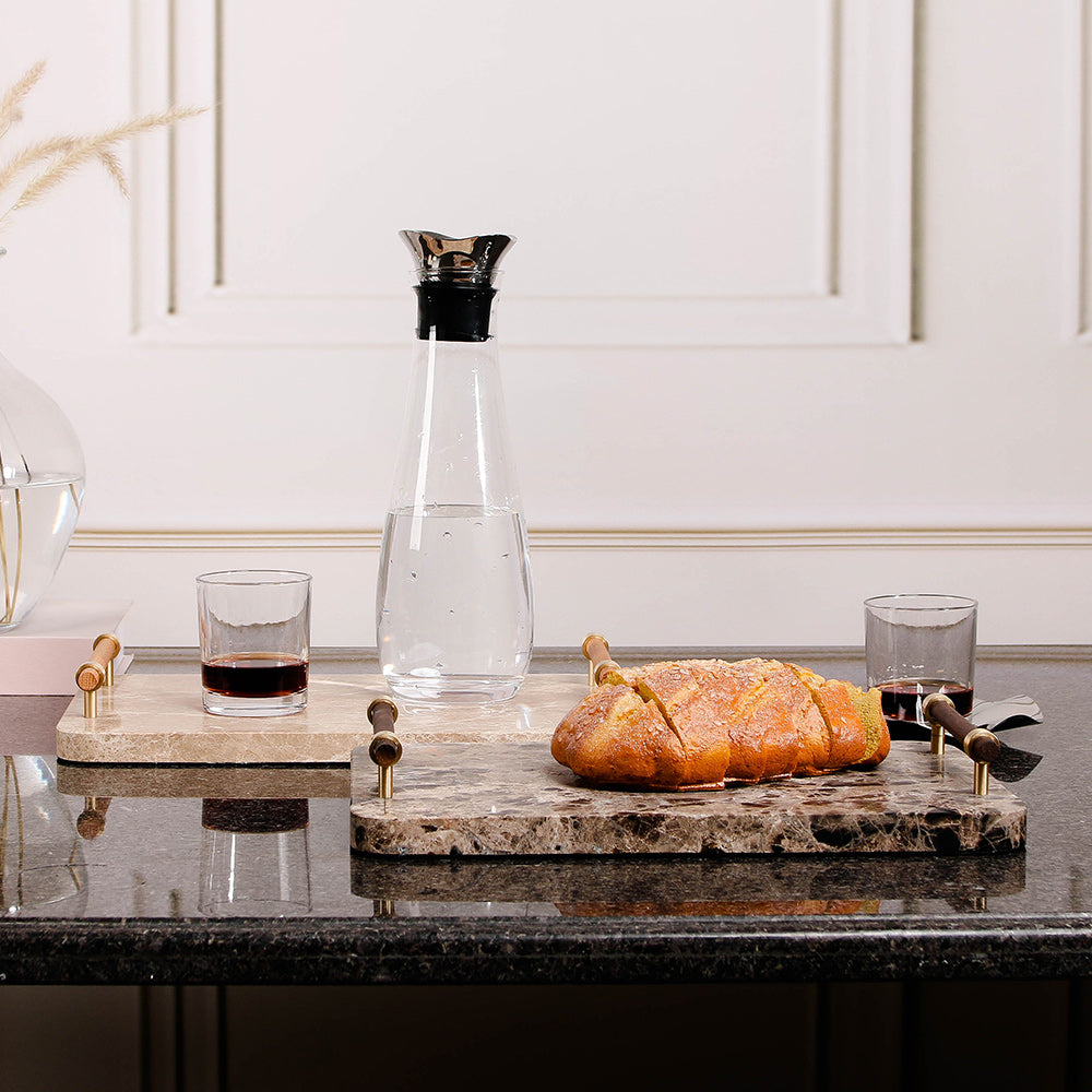 纸盘 - Luxury Marble & & Alloy Home Decor & Artistic Piece