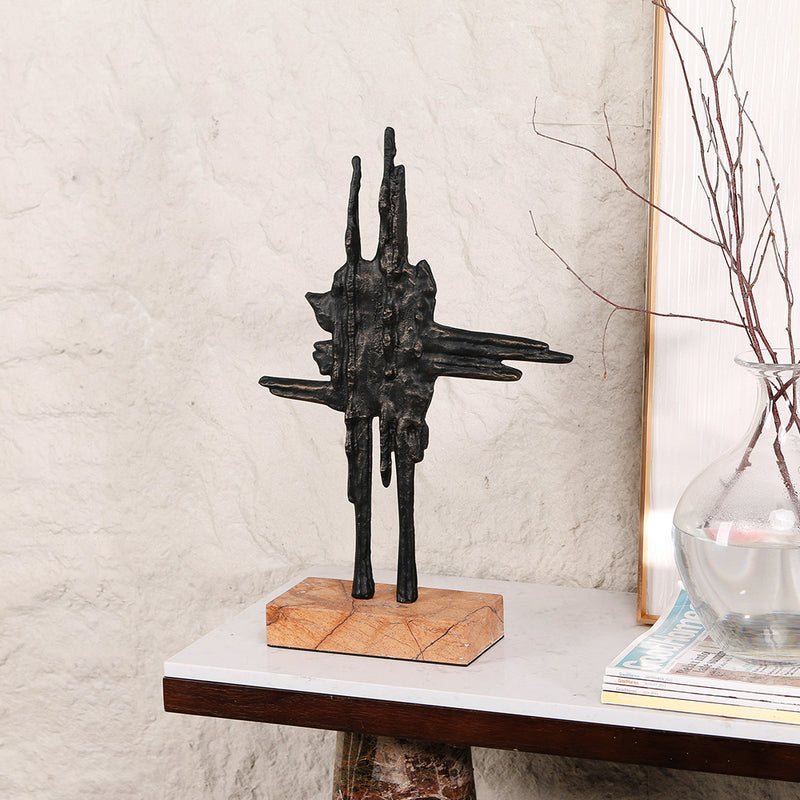 Luxury Alloy & Marble Decorative Sculpture - Designer Artisan Edition - 2