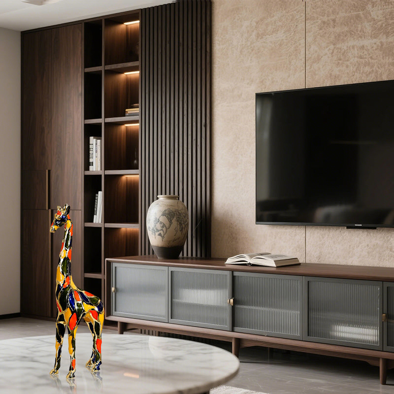 长颈鹿桌面雕塑: - Luxury Premium Alloy Home Decor & Artistic Piece - 2
