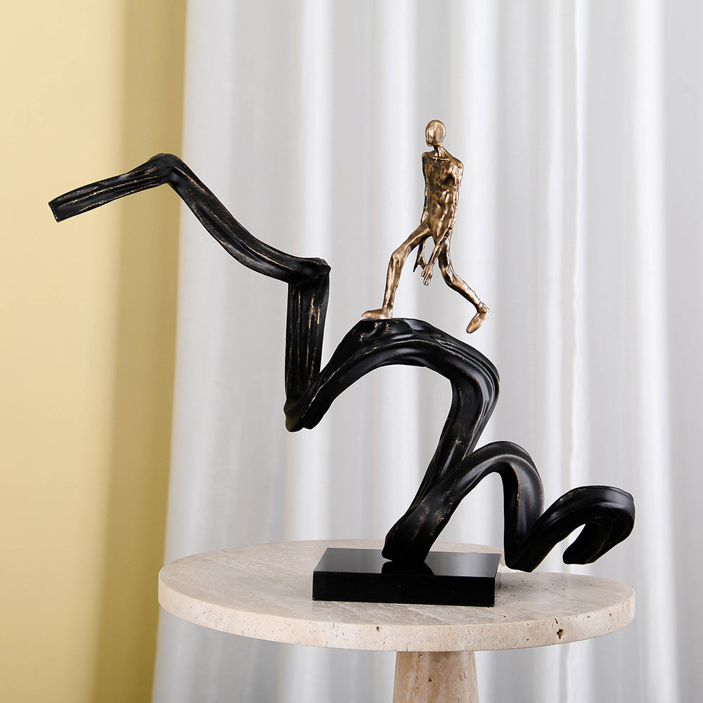 Climbing Human Figure - Luxury Alloy & Marble & Resin Home Decor & Artistic P...