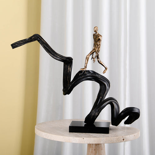 Climbing Human Figure - Luxury Alloy & Marble & Resin Home Decor & Artistic P...