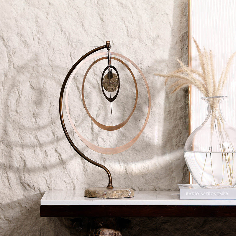 Luxury Iron & Marble Decorative Sculpture - Designer Artisan Edition - 2