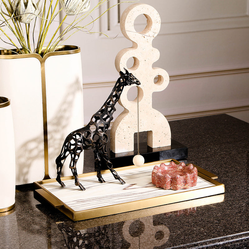 金属长颈鹿雕塑 - Luxury Premium Alloy & Home Decor & Artistic Piece - 2