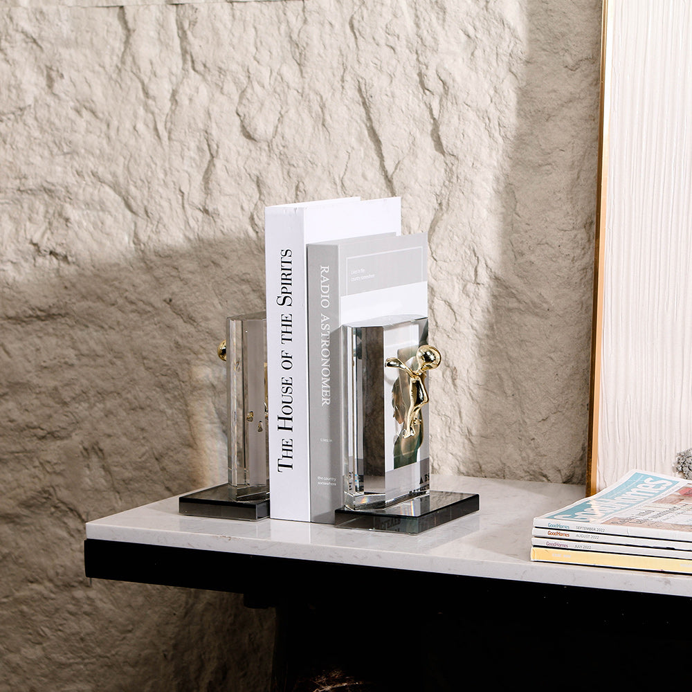 水晶书挡 - Luxury Premium Alloy Home Decor & Artistic Piece